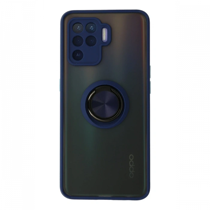 Newface Oppo Reno 5 Lite Kılıf Montreal Yüzüklü Silikon Kapak
