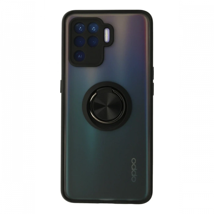 Newface Oppo Reno 5 Lite Kılıf Montreal Yüzüklü Silikon Kapak
