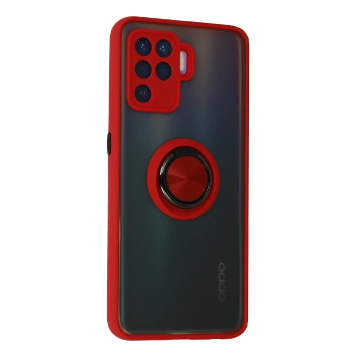 Newface Oppo Reno 5 Lite Kılıf Montreal Yüzüklü Silikon Kapak