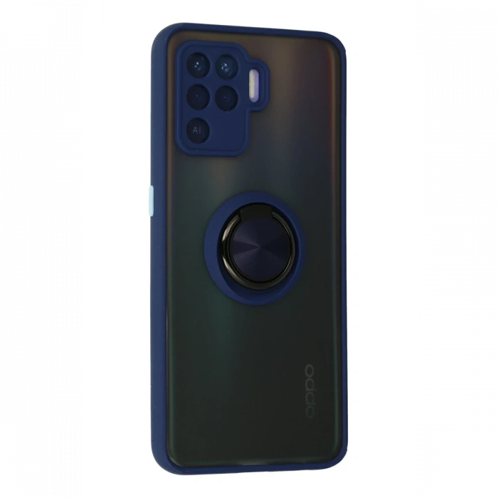 Newface Oppo Reno 5 Lite Kılıf Montreal Yüzüklü Silikon Kapak
