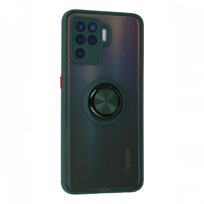 Newface Oppo Reno 5 Lite Kılıf Montreal Yüzüklü Silikon Kapak