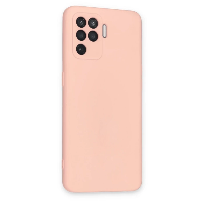 Newface Oppo Reno 5 Lite Kılıf Nano içi Kadife Silikon - Pudra