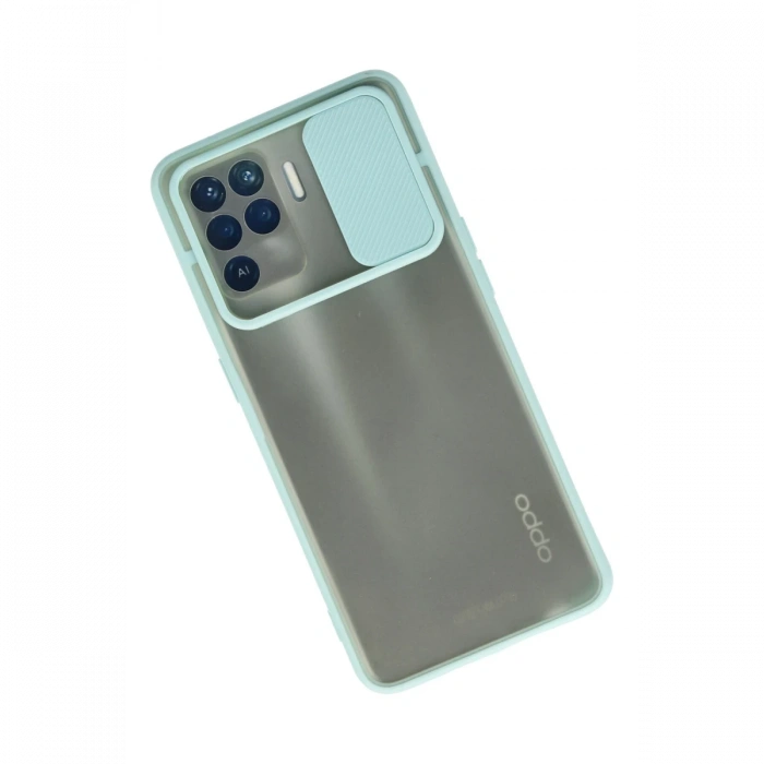 Newface Oppo Reno 5 Lite Kılıf Palm Buzlu Kamera Sürgülü Silikon