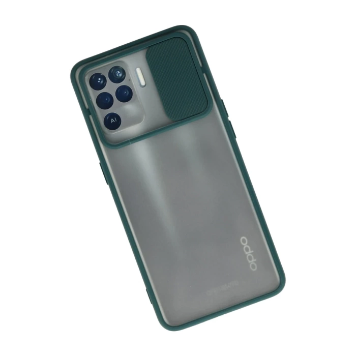 Newface Oppo Reno 5 Lite Kılıf Palm Buzlu Kamera Sürgülü Silikon