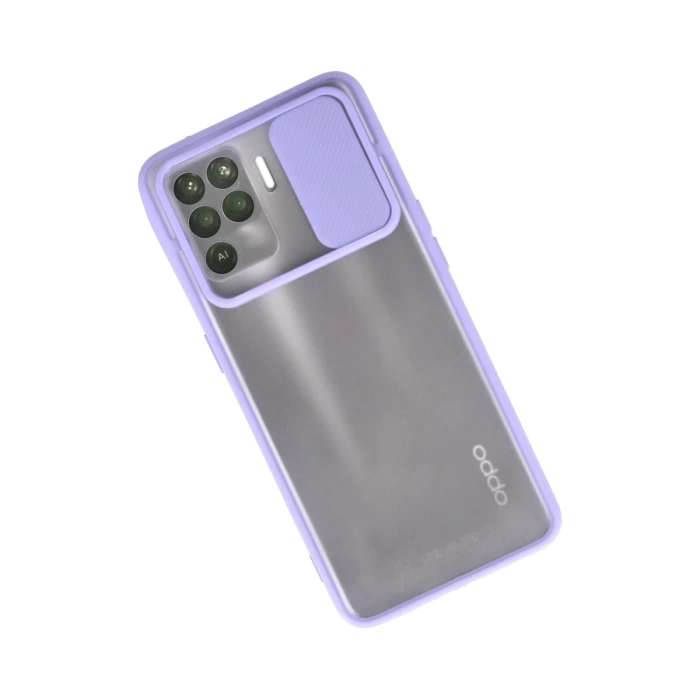 Newface Oppo Reno 5 Lite Kılıf Palm Buzlu Kamera Sürgülü Silikon