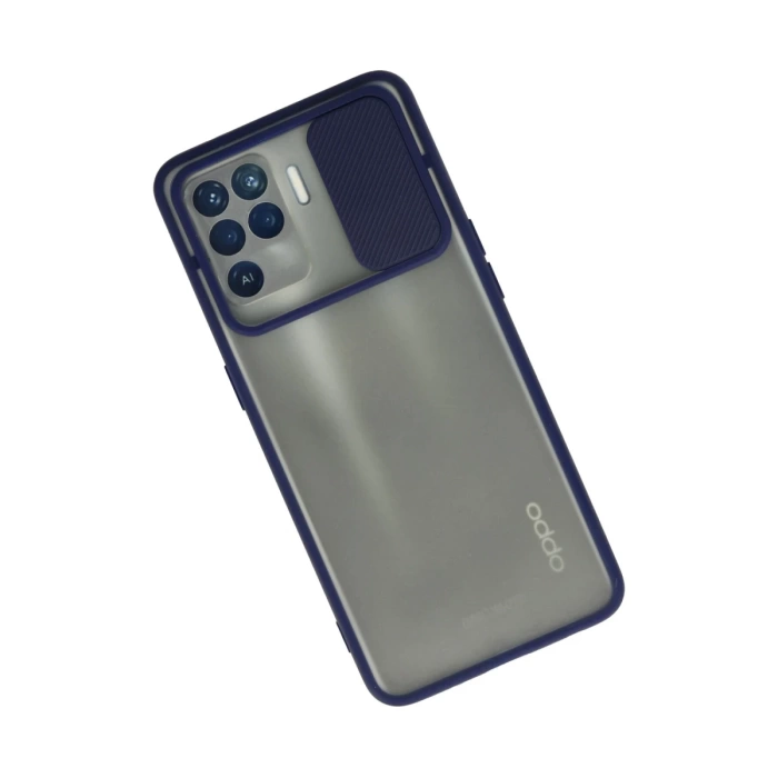 Newface Oppo Reno 5 Lite Kılıf Palm Buzlu Kamera Sürgülü Silikon