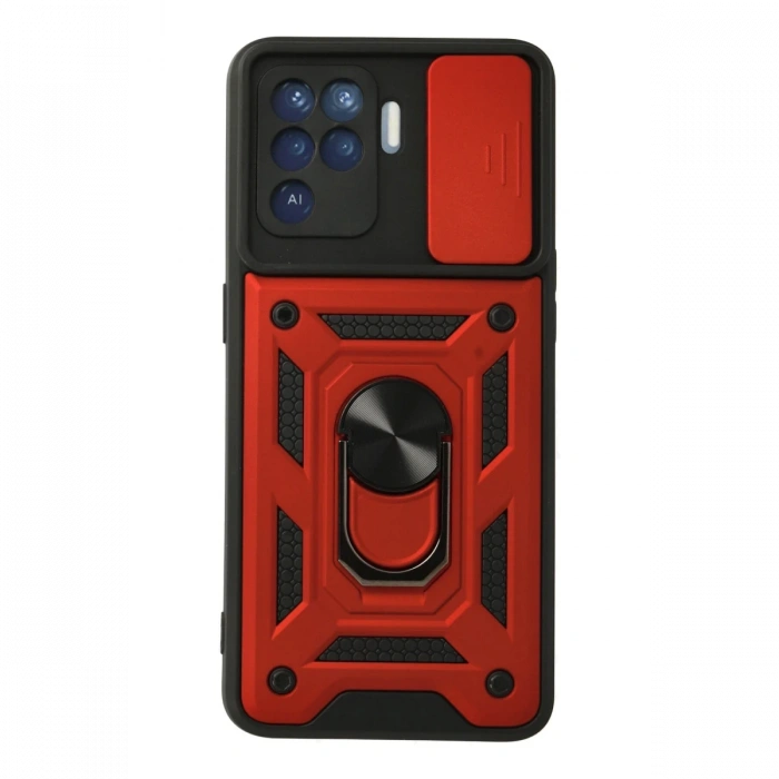 Oppo Reno 5 Lite Kılıf Pars Lens Yüzüklü Silikon