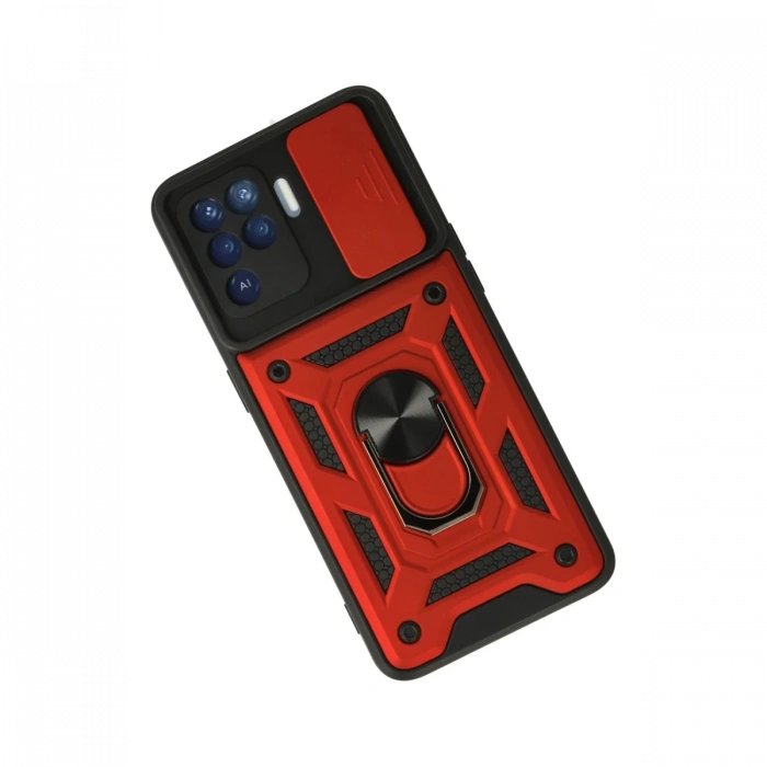 Oppo Reno 5 Lite Kılıf Pars Lens Yüzüklü Silikon