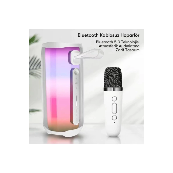 Newface Pluse 5 Mikrofonlu RGB Kablosuz Hoparlör