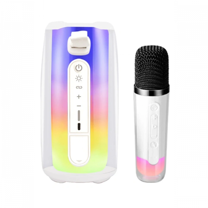 Newface Pluse 7 Mikrofonlu RGB Kablosuz Hoparlör - Beyaz