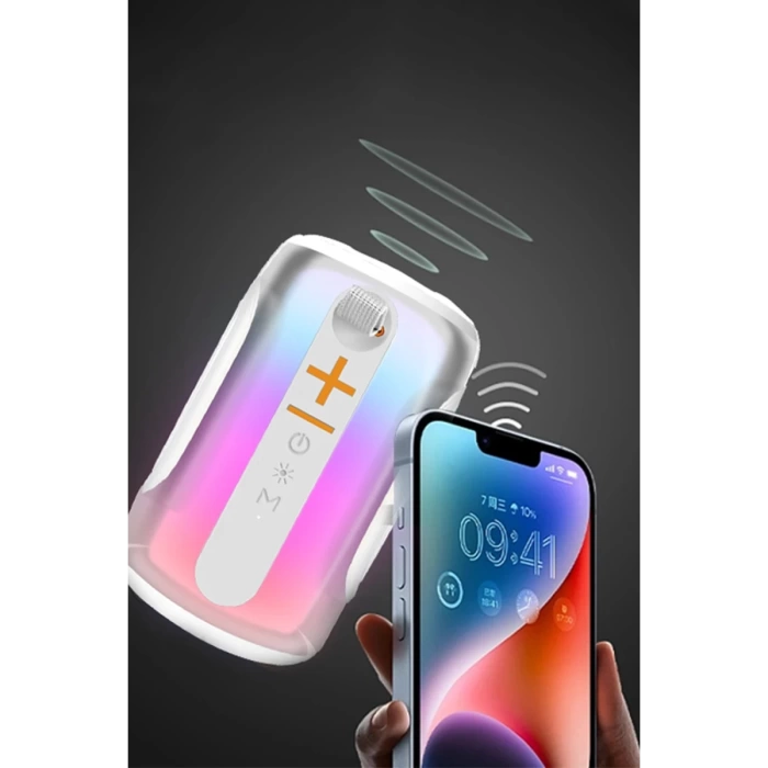 Newface Pluse 8 RGB Kablosuz Hoparlör - Beyaz