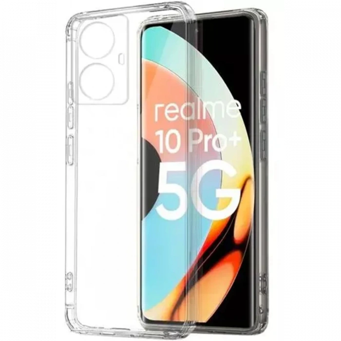 Newface Realme 10 Pro Plus 5G Kılıf Lüx Şeffaf Silikon