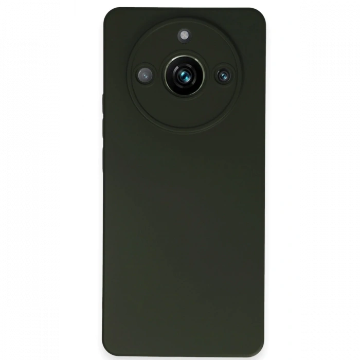 Newface Realme 11 Pro Kılıf Nano içi Kadife Silikon - Koyu Yeşil