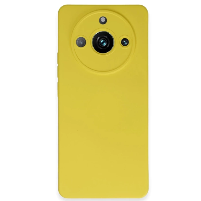Newface Realme 11 Pro Kılıf Nano içi Kadife Silikon - Sarı