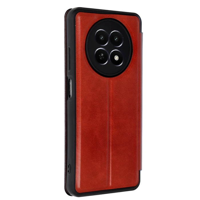 Newface Realme 12 5G Kılıf Flip Cover - Kırmızı