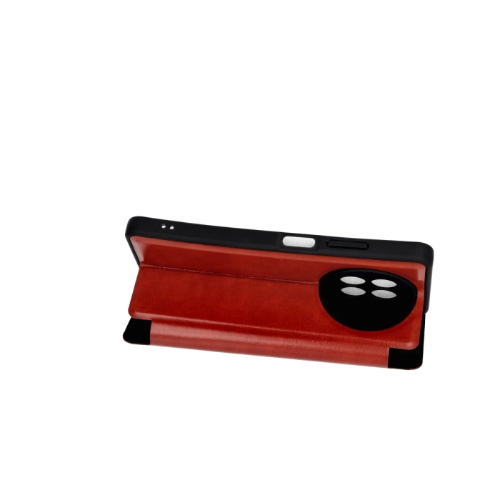 Newface Realme 12 5G Kılıf Flip Cover - Kırmızı