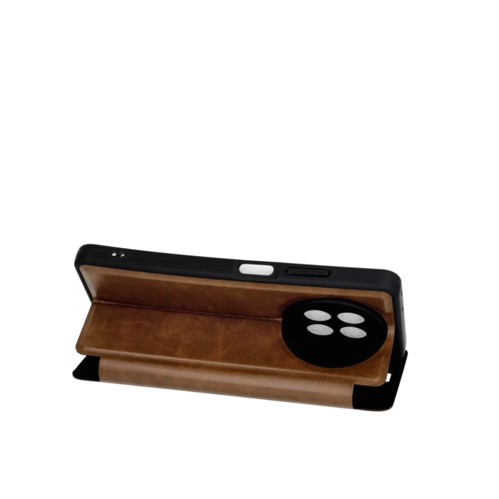 Newface Realme 12 5G Kılıf Flip Cover - Taba