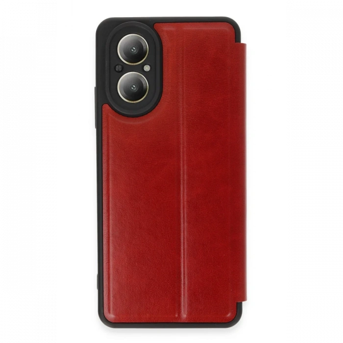Newface Realme 12 Lite Kılıf Flip Cover - Kırmızı