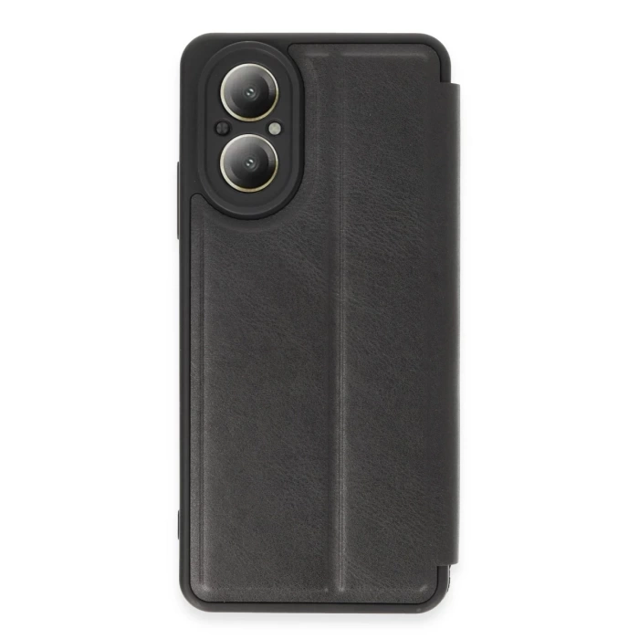 Newface Realme 12 Lite Kılıf Flip Cover - Siyah