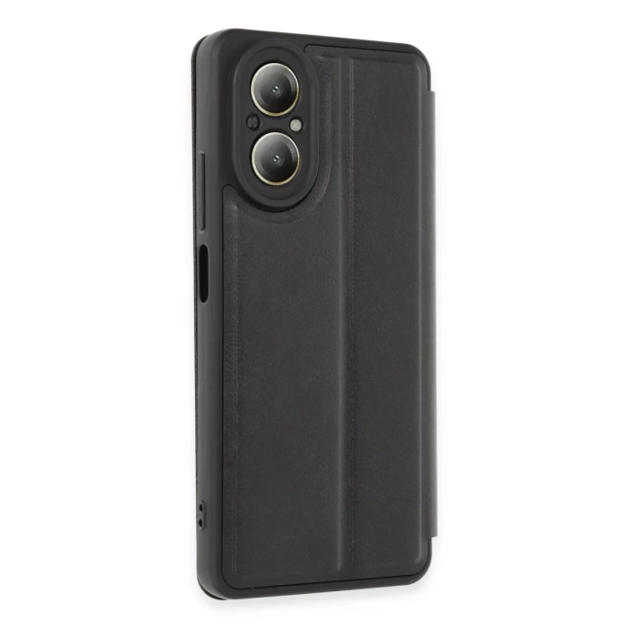 Newface Realme 12 Lite Kılıf Flip Cover - Siyah