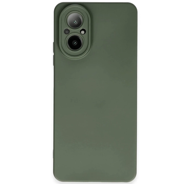 Newface Realme 12 Lite Kılıf Nano içi Kadife Silikon - Koyu Yeşil