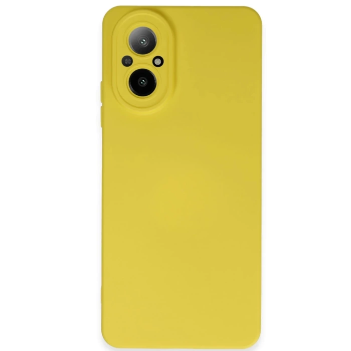 Newface Realme 12 Lite Kılıf Nano içi Kadife Silikon - Sarı