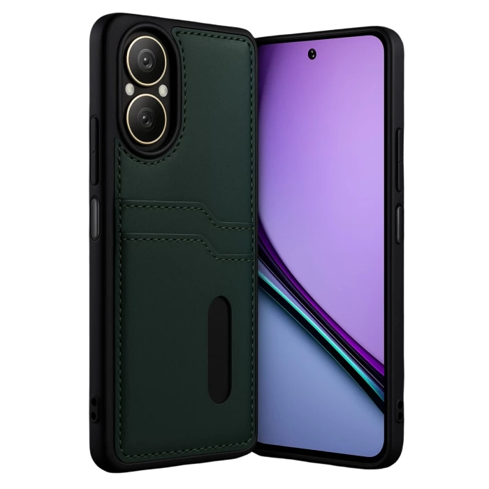 Newface Realme 12 Lite Kılıf Sara Kartvizitli Deri Kılıf