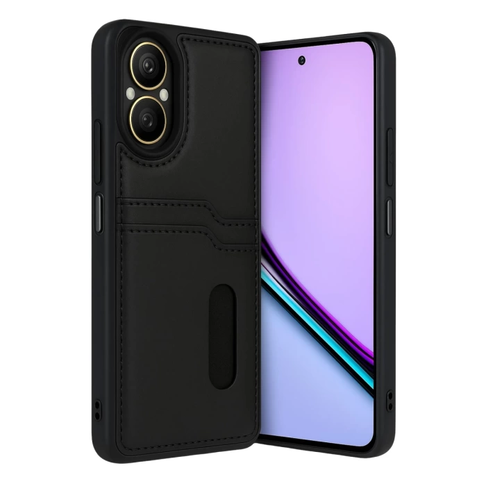 Newface Realme 12 Lite Kılıf Sara Kartvizitli Deri Kılıf