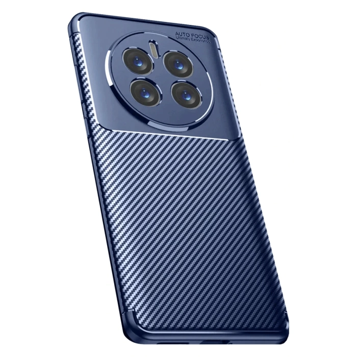 Newface Realme 12 Pro Plus Kılıf Auto Focus Karbon Kapak - Lacivert