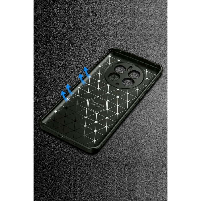 Newface Realme 12 Pro Plus Kılıf Auto Focus Karbon Kapak - Siyah