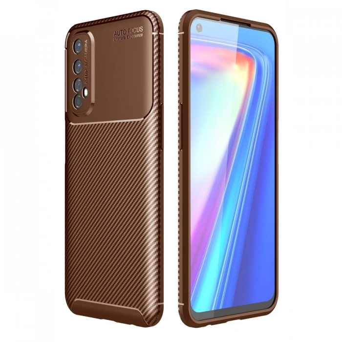 Realme 7 Kılıf Auto Focus Karbon Kapak