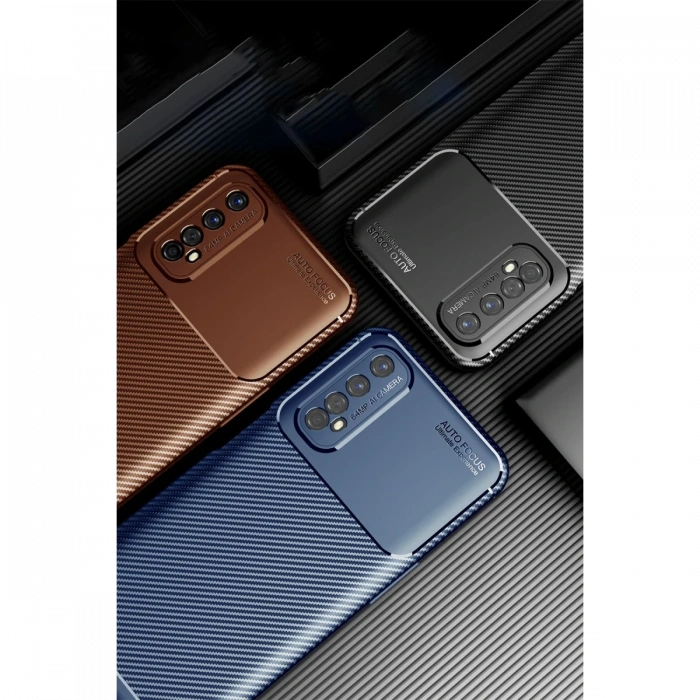 Realme 7 Kılıf Auto Focus Karbon Kapak