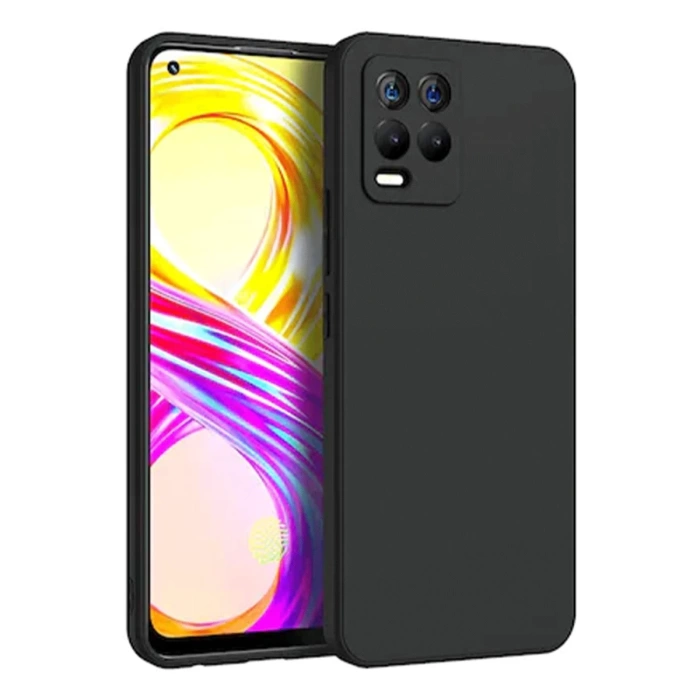 Newface Realme 8 Kılıf First Silikon - Siyah