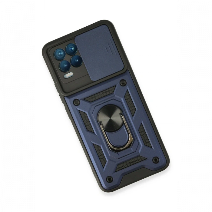 Newface Realme 8 Kılıf Pars Lens Yüzüklü Silikon
