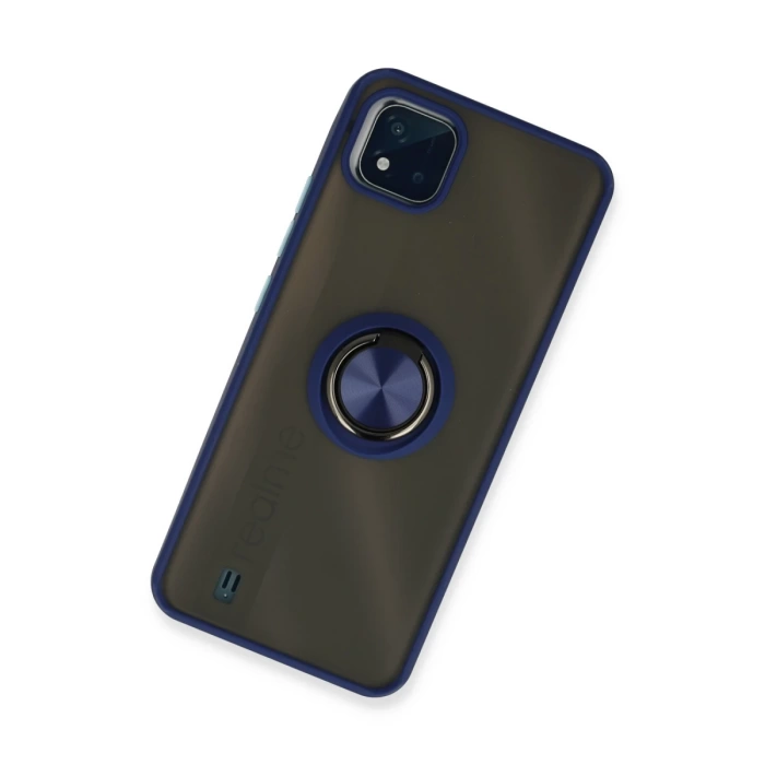 Newface Realme C11 2021 Kılıf Montreal Yüzüklü Silikon Kapak
