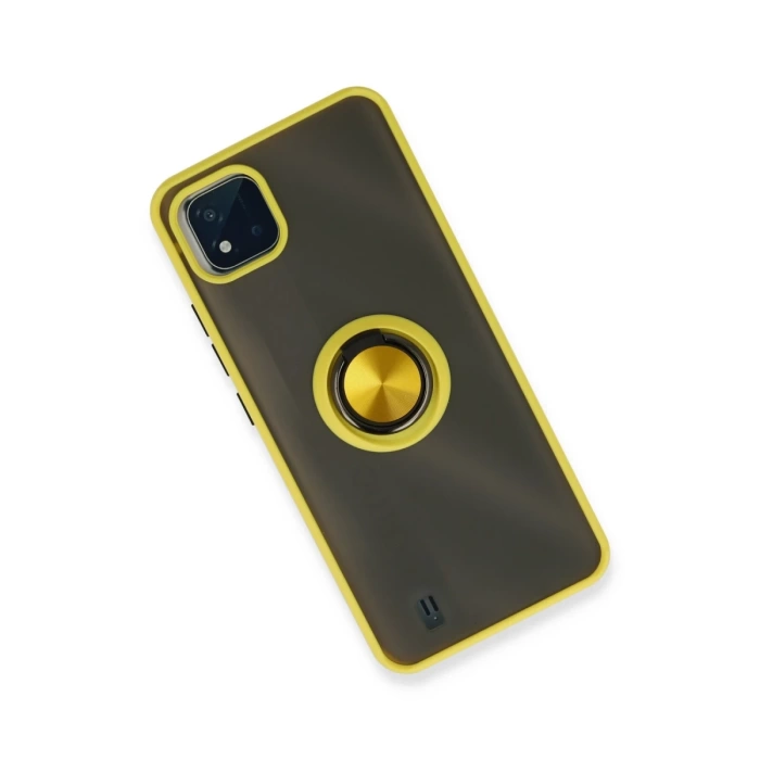 Newface Realme C11 2021 Kılıf Montreal Yüzüklü Silikon Kapak