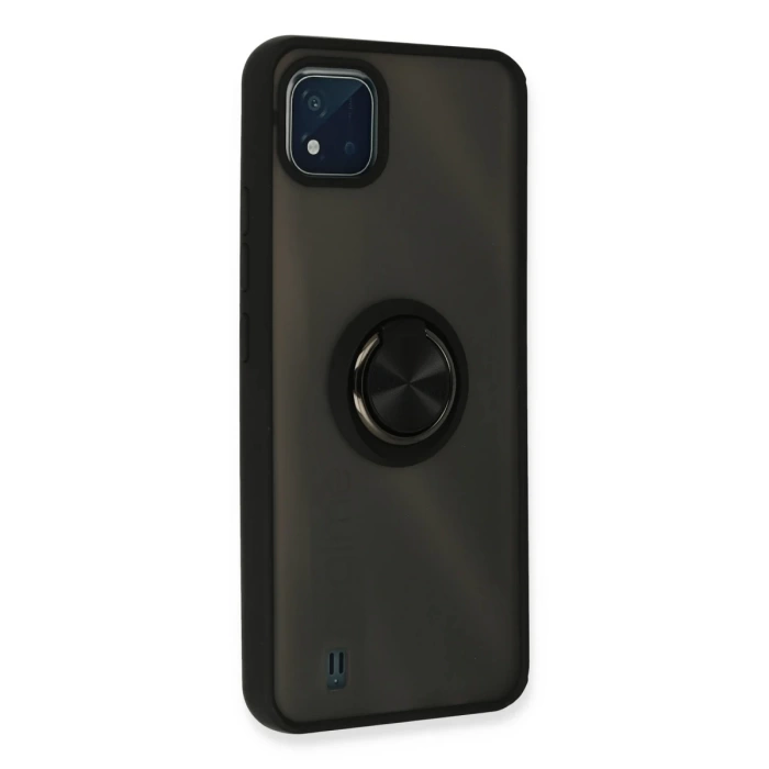 Newface Realme C11 2021 Kılıf Montreal Yüzüklü Silikon Kapak
