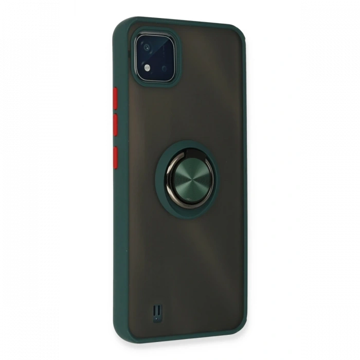 Newface Realme C11 2021 Kılıf Montreal Yüzüklü Silikon Kapak