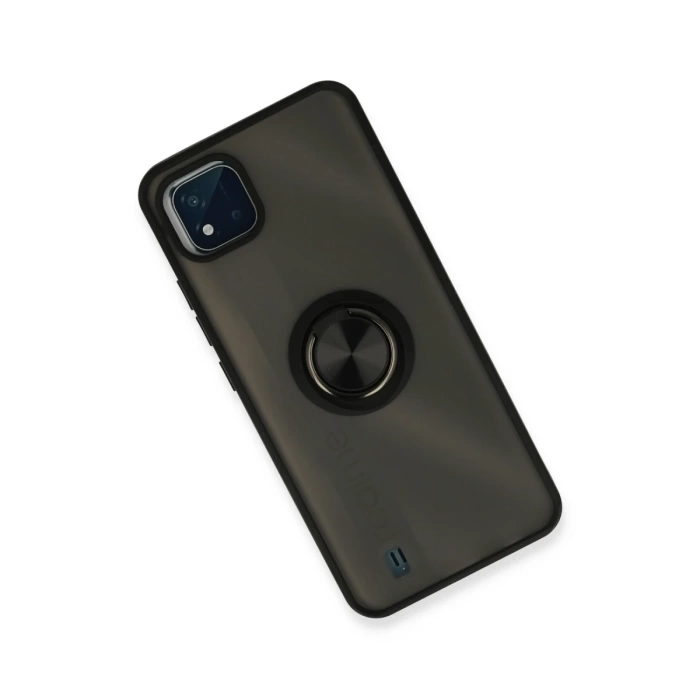 Newface Realme C11 2021 Kılıf Montreal Yüzüklü Silikon Kapak