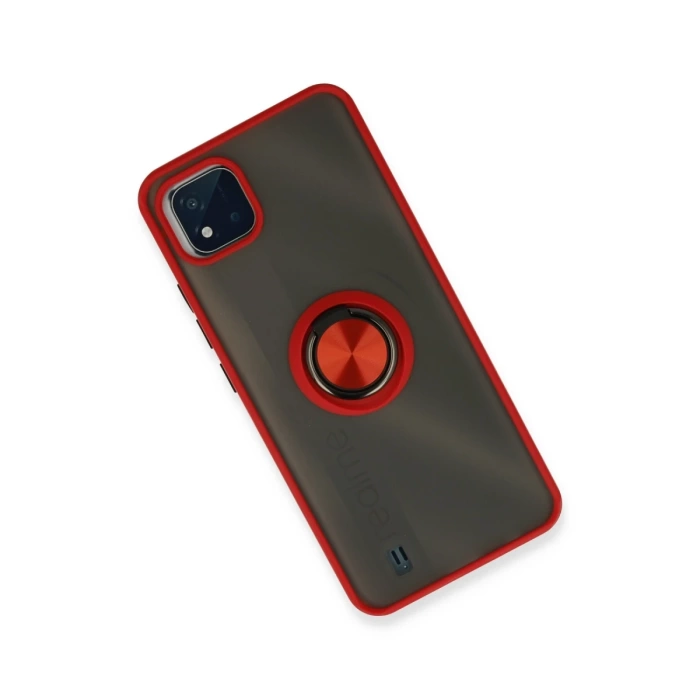 Newface Realme C11 2021 Kılıf Montreal Yüzüklü Silikon Kapak