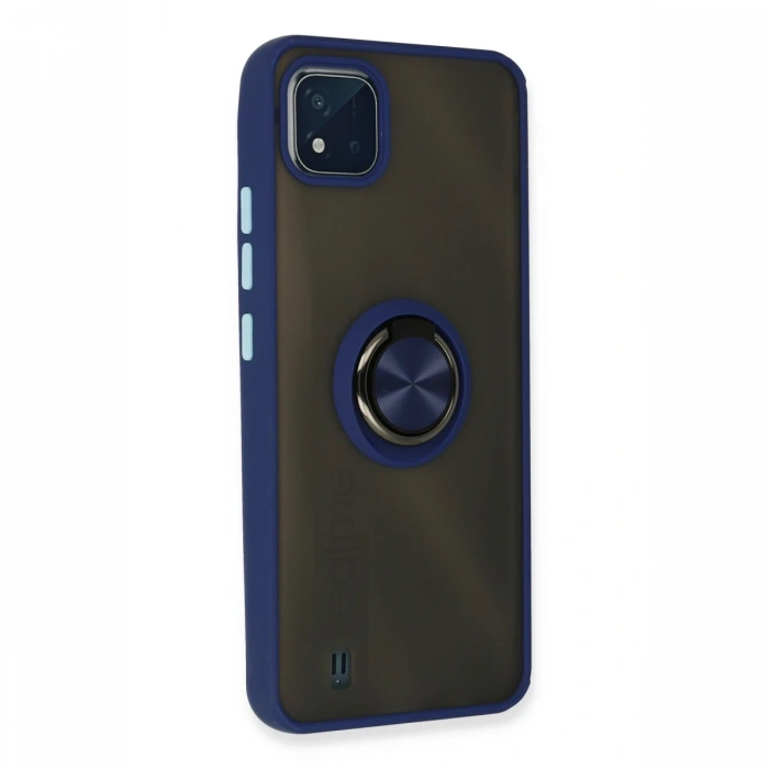 Realme C11 2021 Kılıf Montreal Yüzüklü Silikon Kapak