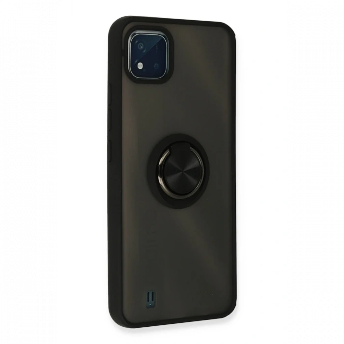 Newface Realme C11 2021 Kılıf Montreal Yüzüklü Silikon Kapak
