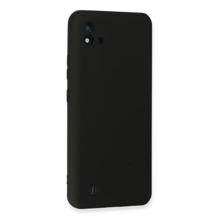Newface Realme C11 2021 Kılıf Nano içi Kadife Silikon - Siyah