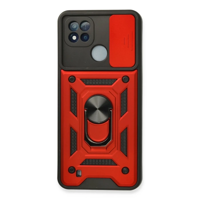 Newface Realme C11 2021 Kılıf Pars Lens Yüzüklü Silikon
