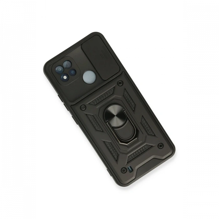 Newface Realme C11 2021 Kılıf Pars Lens Yüzüklü Silikon