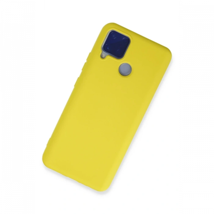 Newface Realme C15 Kılıf Nano içi Kadife Silikon