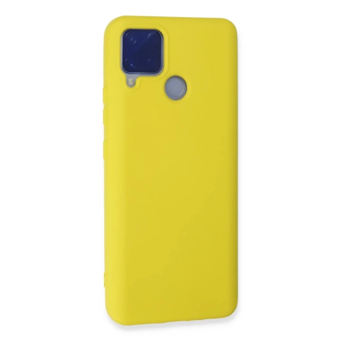 Newface Realme C15 Kılıf Nano içi Kadife Silikon