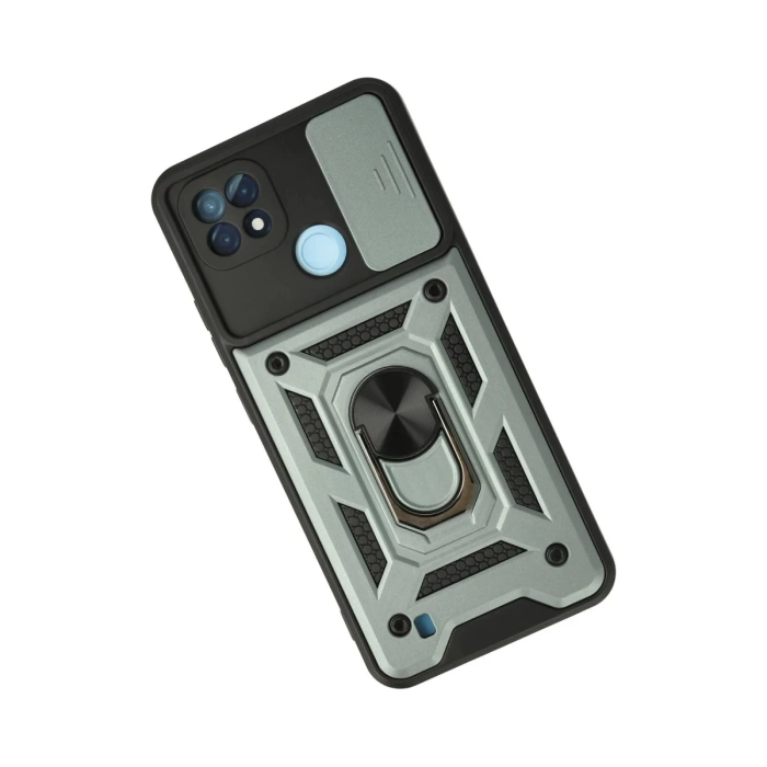 Newface Realme C21 Kılıf Pars Lens Yüzüklü Silikon