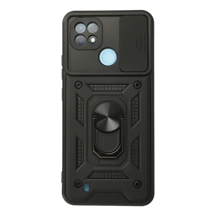 Newface Realme C21 Kılıf Pars Lens Yüzüklü Silikon
