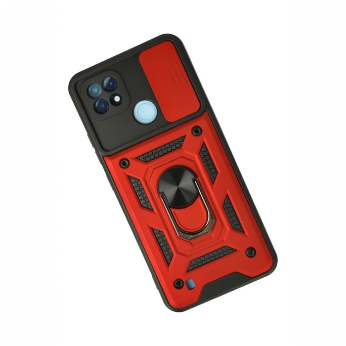 Newface Realme C21 Kılıf Pars Lens Yüzüklü Silikon